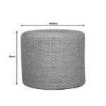 Σκαμπό Axar Inart γιούτα σε φυσική απόχρωση Φ40x40εκ - Image 3