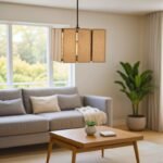 Φωτιστικό οροφής Boxfo Inart καφέ press papier-μέταλλο 32x32x123εκ - Image 2