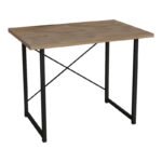 Βρες το Γραφείο εργασίας Ustando pakoworld oak μελαμίνης-μαύρο μέταλλο 90x60x72εκ σε μοναδική τιμή στο clickforshop.gr