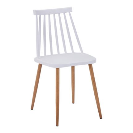 Βρες το Καρέκλα Aurora I pakoworld pp σε λευκή απόχρωση-πόδι μεταλλικό φυσικό 43x48x79εκ σε μοναδική τιμή στο clickforshop.gr