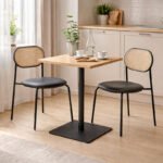 Βρες το Τραπέζι Nerobian pakoworld mdf σε sonoma απόχρωση 60x60x75εκ σε μοναδική τιμή στο clickforshop.gr