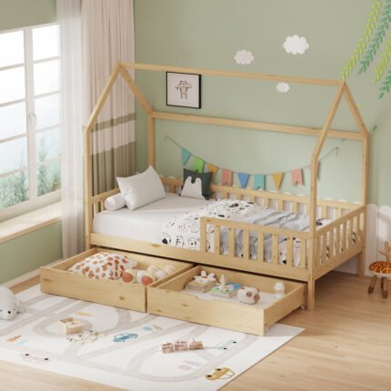 Βρες το Παιδικό κρεβάτι Piccolo τ. Montessori με 2 συρτάρια pakoworld ξύλο πεύκου σε φυσική απόχρωση 90x190εκ σε μοναδική τιμή στο clickforshop.gr