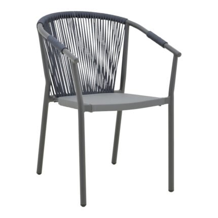 Βρες το Πολυθρόνα στοιβαζόμενη Convince pakoworld γκρι αλουμίνιο-pe rattan ανθρακί-textilene σε γκρι απόχρωση 56x63x82εκ σε μοναδική τιμή στο clickforshop.gr