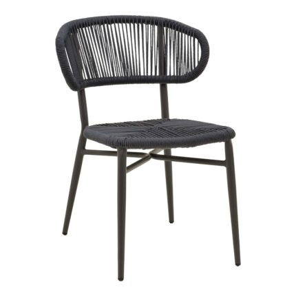 Βρες το Καρέκλα στοιβαζόμενη Agus pakoworld αλουμίνιο-pe rattan σε μαύρη απόχρωση 55x63x77εκ σε μοναδική τιμή στο clickforshop.gr