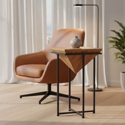 Βρες το Βοηθητικό τραπέζι Miles ΙΙ pakoworld μασίφ ξύλο ακακίας σε φυσική απόχρωση με μαύρα μεταλλικά πόδια 29x29x54εκ σε μοναδική τιμή στο clickforshop.gr