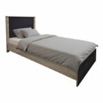 Βρες το Κρεβάτι Athos pakoworld σε sonoma-ανθρακί απόχρωση 90x190εκ σε μοναδική τιμή στο clickforshop.gr