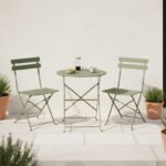 Βρες το Τραπεζαρία Bistro pakoworld σετ 3τεμ μεταλλική αναδιπλούμενη σε λαδί απόχρωση Φ60x71εκ σε μοναδική τιμή στο clickforshop.gr