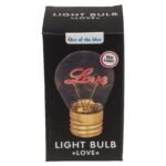 Φωτιστικό Επιτραπέζιο LED Λάμπα Πυρακτώσεως Με Κείμενο ‘Love’ Επαναφορτιζόμενο 12x7cm - Image 2