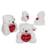 Βρες το Αρκουδάκι Με Κόκκινη Καρδιά ‘I Love You’ Λευκό/Κόκκινο 22cm σε μοναδική τιμή στο clickforshop.gr