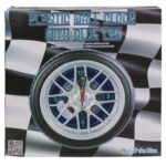 Ρολόι Τοίχου Ρόδα Αυτοκινήτου Με 16 LED Πλαστικό Φ35cm - Image 2