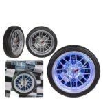 Βρες το Ρολόι Τοίχου Ρόδα Αυτοκινήτου Με 16 LED Πλαστικό Φ35cm σε μοναδική τιμή στο clickforshop.gr