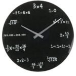 Ρολόι Τοίχου Με Μαθηματικές Εξισώσεις Μαύρο Φ35cm - Image 2