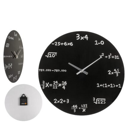 Βρες το Ρολόι Τοίχου Με Μαθηματικές Εξισώσεις Μαύρο Φ35cm σε μοναδική τιμή στο clickforshop.gr
