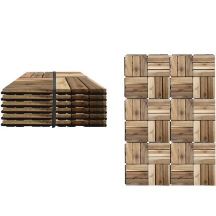 Βρες το Πλακάκια Δαπέδου Καφέ Ξύλο/Πλαστικό 30x30x1.9cm 6Τμχ σε μοναδική τιμή στο clickforshop.gr