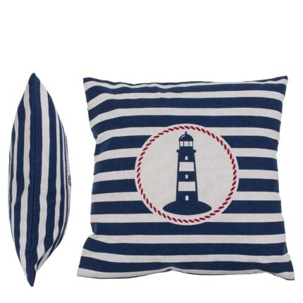 Βρες το Διακοσμητικό Μαξιλάρι Φάρος Με Φερμουάρ Μπλε/Λευκό 64% Polyester/19% Βαμβάκι/17% Βισκόζη 40x40cm 1Τμχ σε μοναδική τιμή στο clickforshop.gr