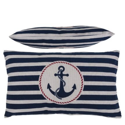 Βρες το Διακοσμητικό Μαξιλάρι Άγκυρα Με Φερμουάρ Μπλε/Λευκό 64% Polyester/19% Βαμβάκι/17% Βισκόζη 30x50cm 1Τμχ σε μοναδική τιμή στο clickforshop.gr