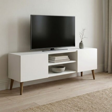 Βρες το Έπιπλο τηλεόρασης Etna Megapap χρώμα λευκό 150x30x45εκ. σε μοναδική τιμή στο clickforshop.gr