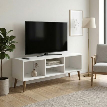 Βρες το Έπιπλο τηλεόρασης Loren Megapap χρώμα λευκό 120x30x40εκ. σε μοναδική τιμή στο clickforshop.gr