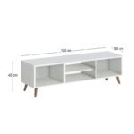 Έπιπλο τηλεόρασης Loren Megapap χρώμα λευκό 120x30x40εκ. - Image 3