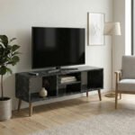 Βρες το Έπιπλο τηλεόρασης Loren Megapap χρώμα μαύρο εφέ μαρμάρου 120x30x40εκ. σε μοναδική τιμή στο clickforshop.gr