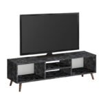 Έπιπλο τηλεόρασης Loren Megapap χρώμα μαύρο εφέ μαρμάρου 120x30x40εκ. - Image 2