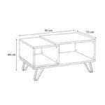 Τραπεζάκι σαλονιού Don Megapap χρώμα καρυδί 90x55x44εκ. - Image 5