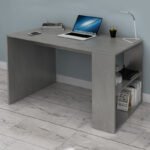 Γραφείο εργασίας Mikro Megapap χρώμα γκρι σκυροδέματος 120x60x75εκ. - Image 2