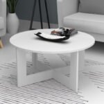 Βρες το Τραπεζάκι σαλονιού Kati Megapap χρώμα λευκό Ø80x42εκ. σε μοναδική τιμή στο clickforshop.gr