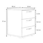 Κομοδίνο - Συρταριέρα γραφείου Roco Megapap χρώμα γκρι σκυροδέματος 40x39x57εκ. - Image 5