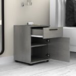 Κομοδίνο - Συρταριέρα γραφείου Veto Megapap χρώμα γκρι σκυροδέματος 40x39x57εκ. - Image 2