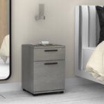 Κομοδίνο - Συρταριέρα γραφείου Veto Megapap χρώμα γκρι σκυροδέματος 40x39x57εκ. - Image 3