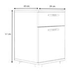 Κομοδίνο - Συρταριέρα γραφείου Veto Megapap χρώμα γκρι σκυροδέματος 40x39x57εκ. - Image 5