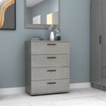 Συρταριέρα Velika Megapap χρώμα γκρι σκυροδέματος 73x44x96εκ. - Image 3