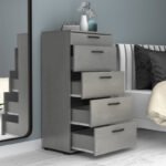 Συρταριέρα Helia Megapap χρώμα γκρι σκυροδέματος 60x44x108εκ. - Image 2