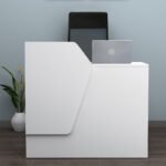 Γραφείο υποδοχής - reception Merlin Megapap χρώμα λευκό 110x50x101,8εκ. - Image 3