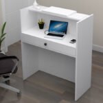 Γραφείο υποδοχής - reception Mezzo Megapap χρώμα λευκό 90x40x110εκ. - Image 2