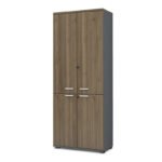 Βρες το Ντουλάπα γραφείου με κλειδαριά επαγγελματική Venturo Megapap χρώμα ανθρακί - καρυδί 80x40x200εκ. σε μοναδική τιμή στο clickforshop.gr