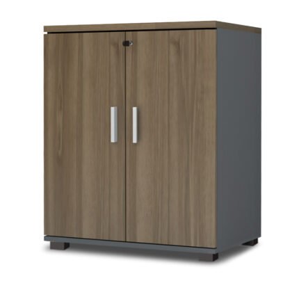 Βρες το Ντουλάπι γραφείου με κλειδαριά επαγγελματικό Venturo Megapap χρώμα ανθρακί - καρυδί 80x40x80εκ. σε μοναδική τιμή στο clickforshop.gr