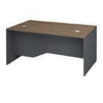 Βρες το Γραφείο επαγγελματικό Venturo Megapap χρώμα ανθρακί - καρυδί 150x80x75εκ. σε μοναδική τιμή στο clickforshop.gr