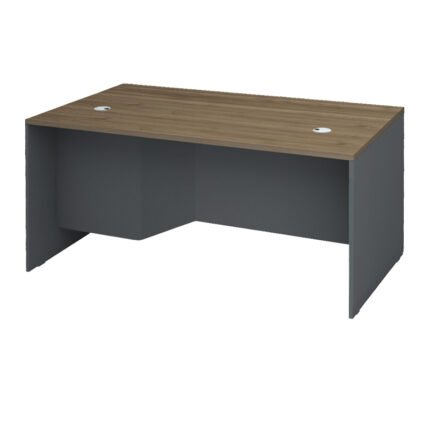 Βρες το Γραφείο επαγγελματικό Venturo Megapap χρώμα ανθρακί - καρυδί 150x80x75εκ. σε μοναδική τιμή στο clickforshop.gr