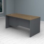 Γραφείο επαγγελματικό Venturo Megapap χρώμα ανθρακί - καρυδί 180x80x75εκ. - Image 2