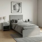 Κρεβάτι Troy Megapap χρώμα γκρι σκυροδέματος 100x200εκ. - Image 2