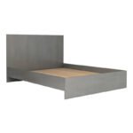 Κρεβάτι Troy Megapap χρώμα γκρι σκυροδέματος 140x190εκ. - Image 3