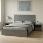 Κρεβάτι Troy Megapap χρώμα γκρι σκυροδέματος 150x200εκ. - Image 2