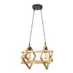 Βρες το Φωτιστικό οροφής Pedora Megapap E27 ξύλινο δίφωτο χρώμα φυσικό 40x22x80εκ. σε μοναδική τιμή στο clickforshop.gr