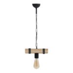 Βρες το Φωτιστικό οροφής Vero Megapap E27 ξύλινο μονόφωτο χρώμα φυσικό - μαύρο 25x8x65εκ. σε μοναδική τιμή στο clickforshop.gr