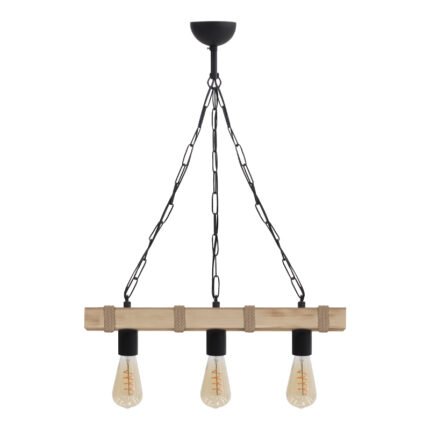 Βρες το Φωτιστικό οροφής Vero Megapap E27 ξύλινο τρίφωτο χρώμα φυσικό 50x8x65εκ. σε μοναδική τιμή στο clickforshop.gr