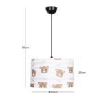 Φωτιστικό οροφής Tale Megapap E27 ύφασμα PVC μονόφωτο πολύχρωμο Ø33x70εκ. - Image 3