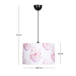 Φωτιστικό οροφής Tale Megapap E27 ύφασμα PVC μονόφωτο πολύχρωμο Ø33x70εκ. - Image 3