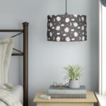 Φωτιστικό οροφής Tale Megapap E27 ύφασμα PVC μονόφωτο πολύχρωμο Ø33x70εκ. - Image 2